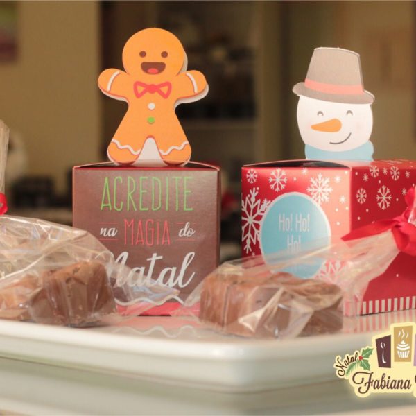 Caixa Tema Natal contendo 01 Pão de Mel ou Brownie – Fabiana Bolos
